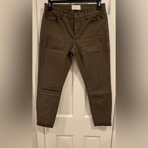 Green Polka Dot Pants Size 28